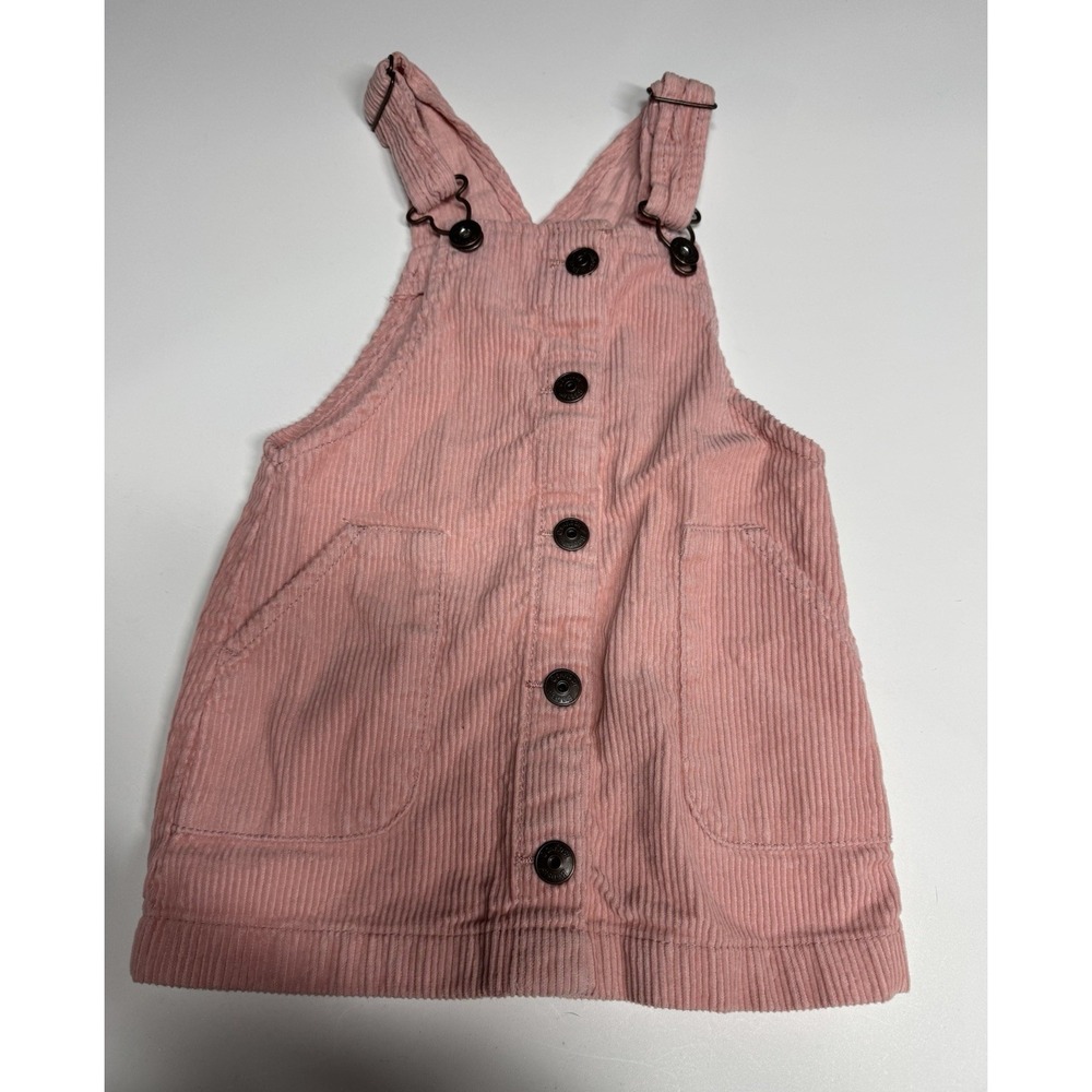 Oshkosh Bigosh Boys Girls Unisex Toddlers Corduroy Overalls Size 2T Pink Snap